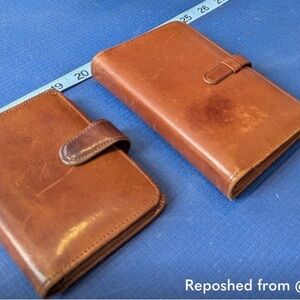 Coach Brown Leather Wallet & Planner